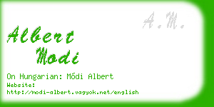 albert modi business card