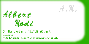 albert modi business card
